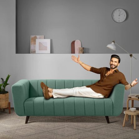Joel Velvet Square Arm Sofa - Image 2