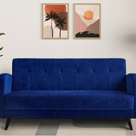 MAHARAJA FABRIC 3 SEATER SOFA