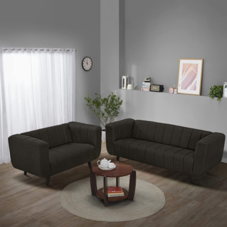 EDWIN 3+1+1 WOODEN SOFA SET (HONEY FINISH)