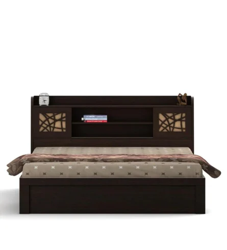 Mayflower King Size Bed in Vermount Woodpore Finish with Hydraulic Storage - Image 3
